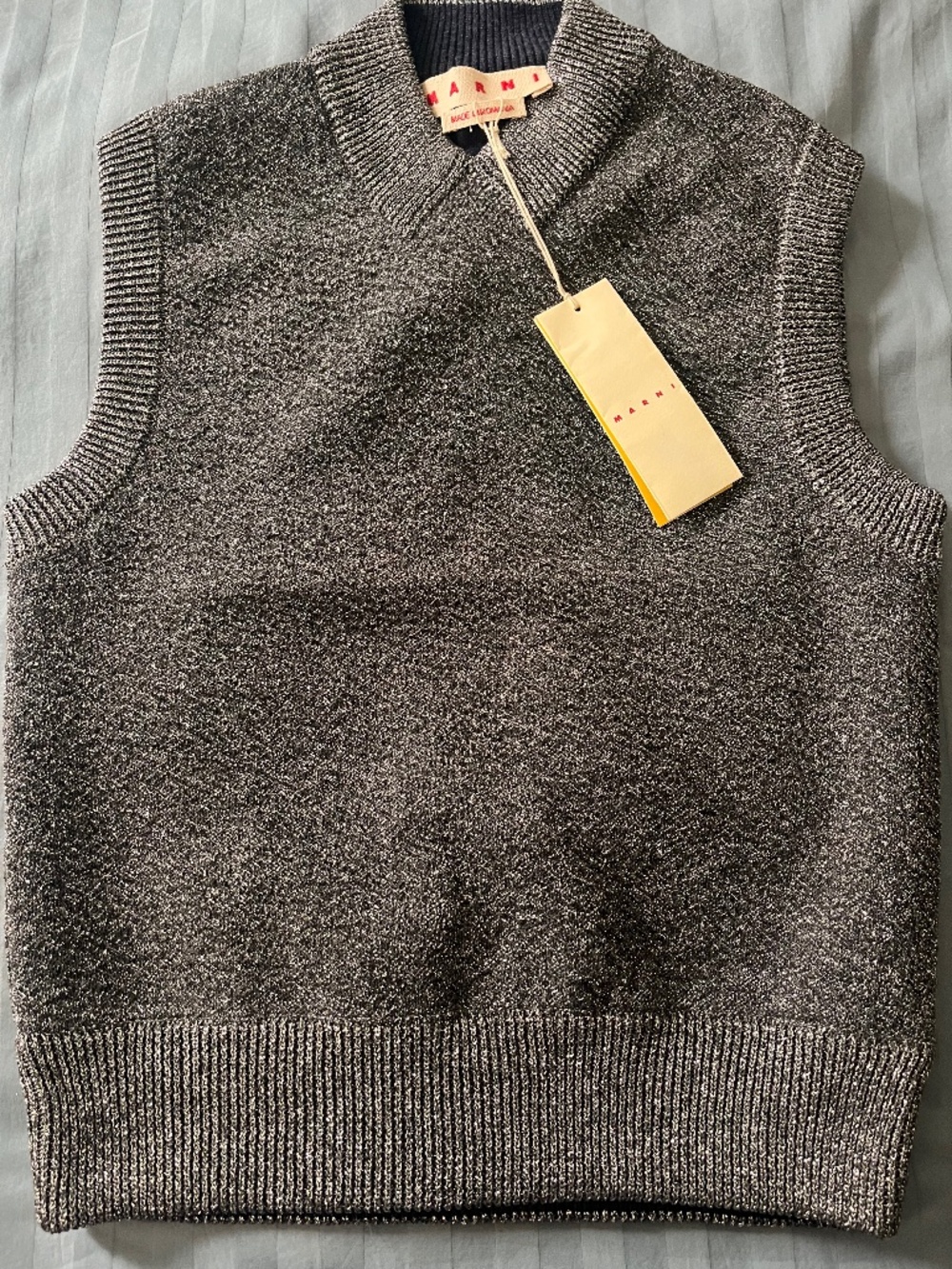 Marni Silver Wool Vest